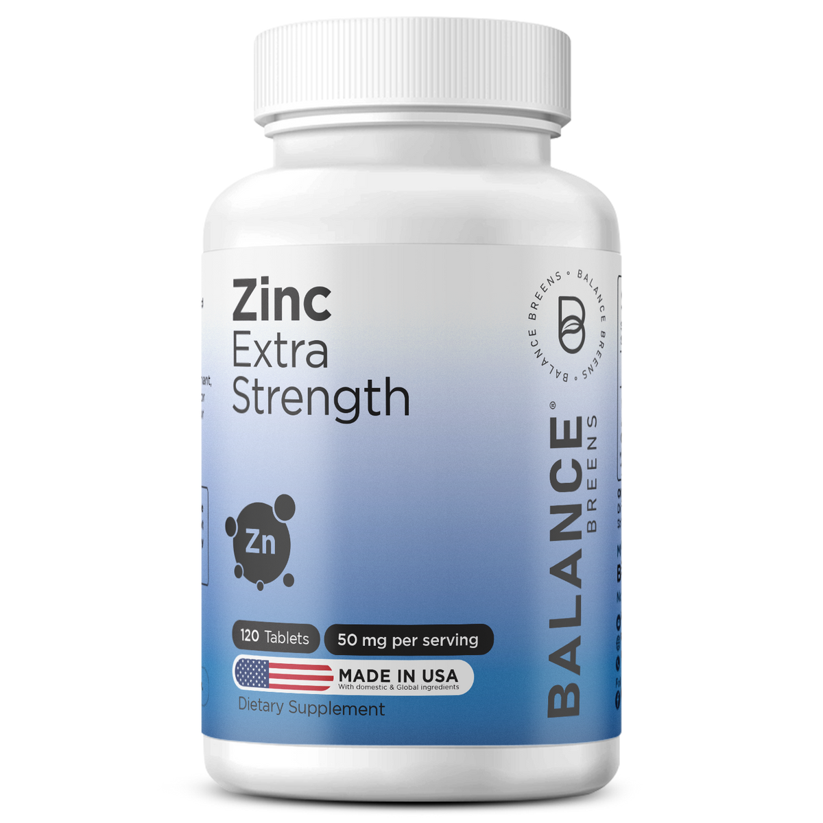 Zinc 50 mg per serving, 120 Veggie Tablets