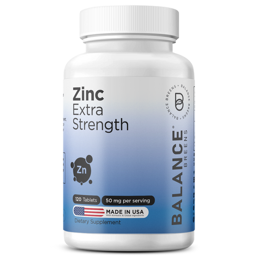 Zinc Supplements 50mg - Immune Support & Antioxidant Supplement, Promotes Skin Health, Supports Wound Healing - Extra Strength, Ultra-Absorbable, Vegetarian, Non-GMO, 120 Vegetarian Tablets