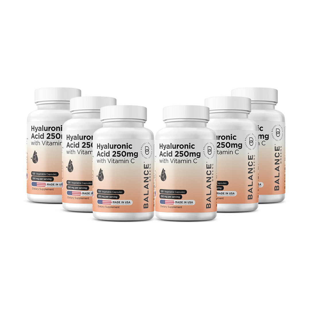 Hyaluronic Acid 250mg with Vitamin C 50mg, 120 Vegan Capsules