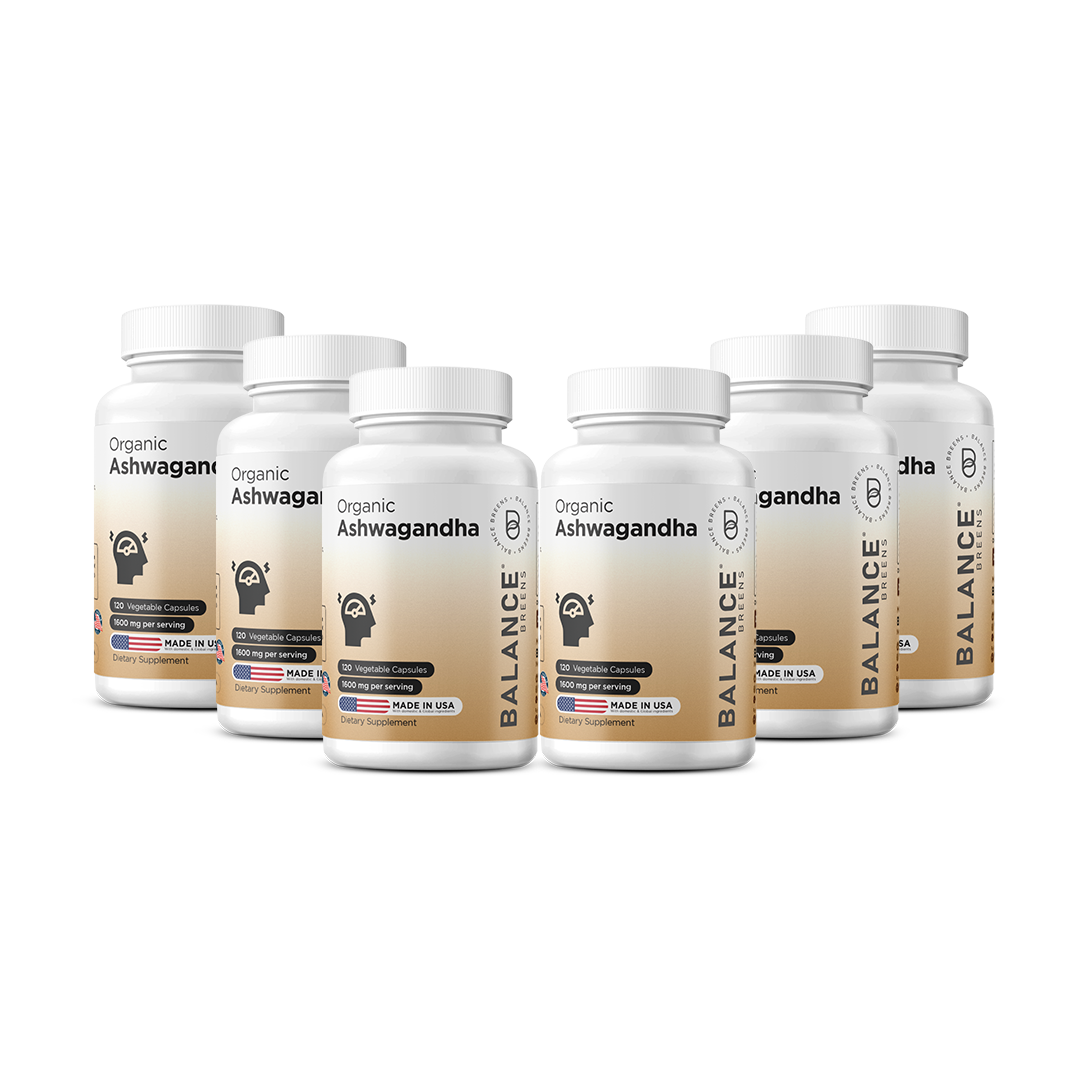 Organic Ashwagandha, 1600mg per serving, 120 Vegan Capsules
