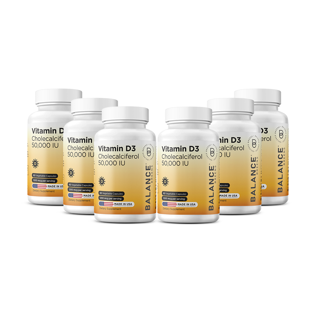 Vitamin D3 50,000 IU, 1200mcg per serving, 60 Veggie Capsules