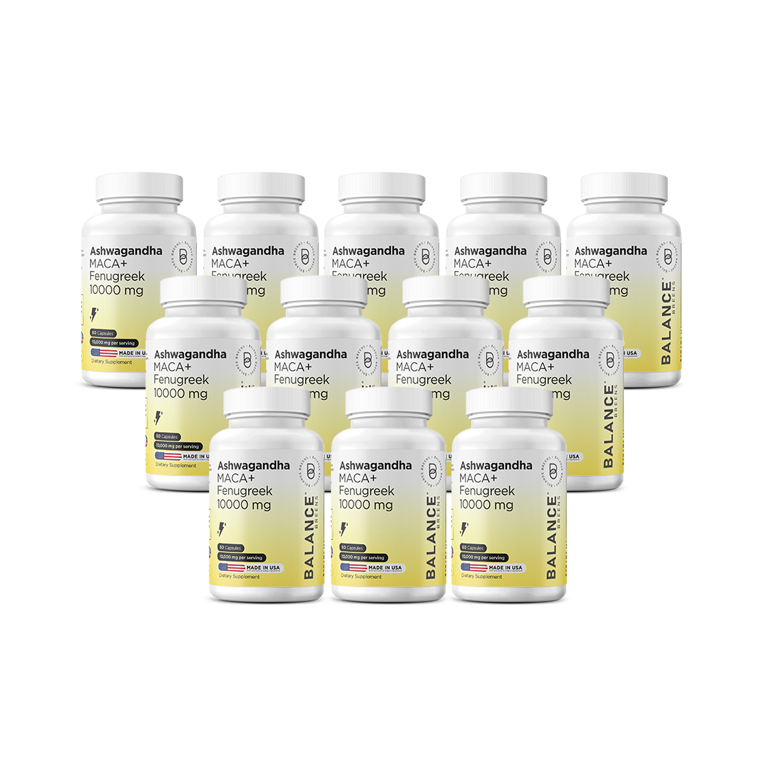 Ashwagandha, Maca Root, Fenugreek, 500mg, 60 Capsules
