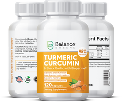 Turmeric Curcumin (95% Curcuminoids) + Black Garlic with Bioperine Black Pepper: The Ultimate Absorption Powerhouse Pills